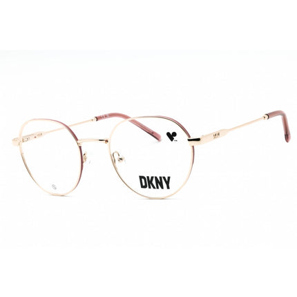 Dkny Women's Eyeglasses - Gold Metal Round Full Rim Frame Clear Demo Lens | DK1032 717 ,