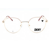 Dkny Women's Eyeglasses - Gold Metal Round Full Rim Frame Clear Demo Lens | DK1032 717 ,