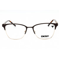 Dkny Women's Eyeglasses - Brown Metal Rectangular Shape Full Rim Frame | DK3002 210 ,