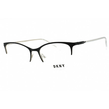 Dkny Women's Eyeglasses - Black Cat Eye Half Rim Frame Clear Demo Lens | DK3006 001 ,