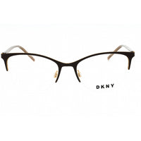 Dkny Women's Eyeglasses - Brown Cat Eye Half Rim Frame Clear Demo Lens | DK3006 210 ,