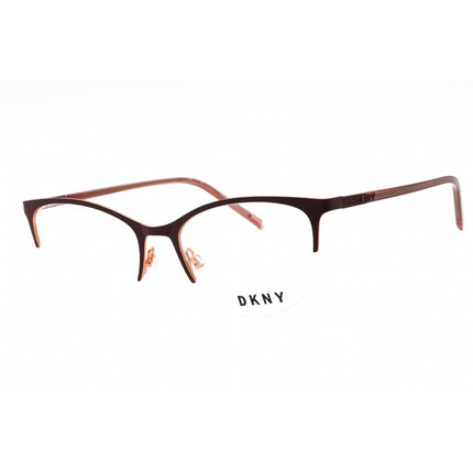 Dkny Women's Eyeglasses - Burgundy Metal Cat Eye Shape Half Rim Frame | DK3006 650 ,