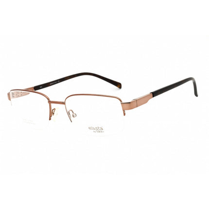 Elasta Men's Eyeglasses - Light Brown Metal Rectangular Half Rim | E 3126 0TUI 00 ,