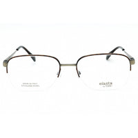 Elasta Men's Eyeglasses - Havana Grey Metal Rectangular Half Rim | E 7238 0AB8 00 ,