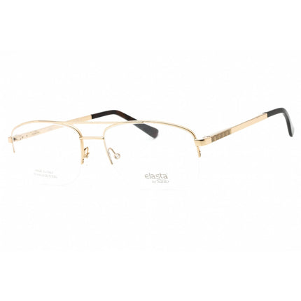Elasta Men's Eyeglasses - Gold Metal Half Rim Frame Clear Demo Lens | E 7246 0J5G 00 ,