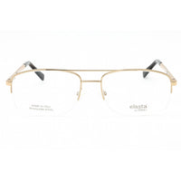 Elasta Men's Eyeglasses - Gold Metal Half Rim Frame Clear Demo Lens | E 7246 0J5G 00 ,