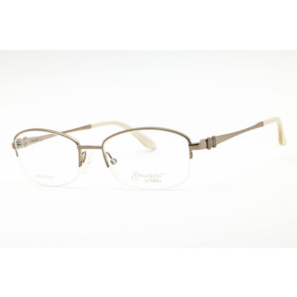 Emozioni Women's Eyeglasses - Peach Pink Metal Oval Half Rim Frame | EM 4375/N 06F3 00 ,