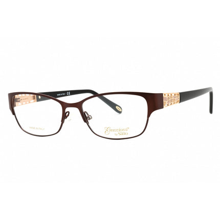 Emozioni Women's Eyeglasses - Brown Metal Rectangular Full Rim | EM 4387 "009Q 00 " ,