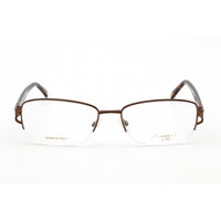 Emozioni Women's Eyeglasses - Brown Metal Rectangular Half Rim Frame | EM 4388 009Q 00 ,