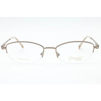 Emozioni Women's Eyeglasses - Peach Pink Metal Rectangular Half Rim | EM 4402 06F3 00 ,