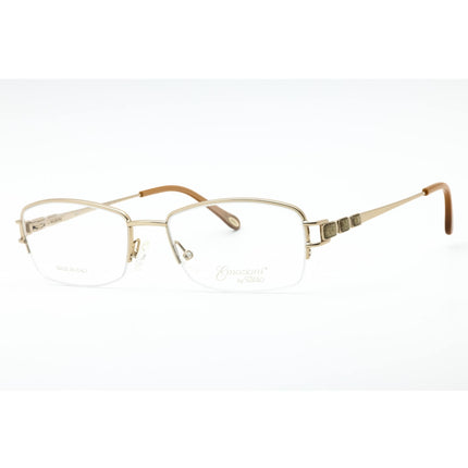 Emozioni Women's Eyeglasses - Gold Metal Rectangular Half Rim Frame | EM 4403 0J5G 00 ,