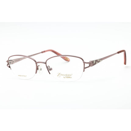 Emozioni Women's Eyeglasses - Light Pink Metal Oval Half Rim Frame | EM 4856 0S8R 00 ,