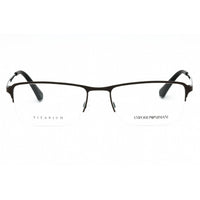 Emporio Armani Men's Eyeglasses - Brown Metal Rectangular Half Rim | 0EA1044TD 3128 ,