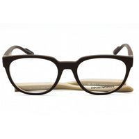 Emporio Armani Men's Eyeglasses - Matte Brown Plastic Round Full Rim | 0EA3224 5260 ,