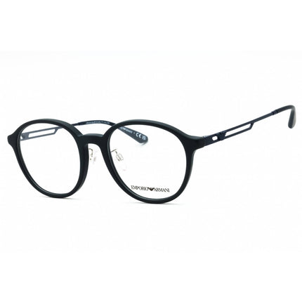 Emporio Armani Men's Eyeglasses - Matte Blue Plastic Round Full Rim | 0EA3225F 5088 ,