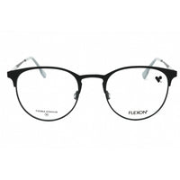 Flexon Men's Eyeglasses - Matte Black Metal Round Full Rim Frame | FLEXON E1133 002 ,