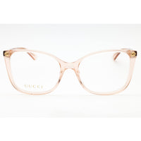 Gucci Women's Eyeglasses - Nude Acetate Cat Eye Shape Full Rim Frame | GG0026O 013 ,