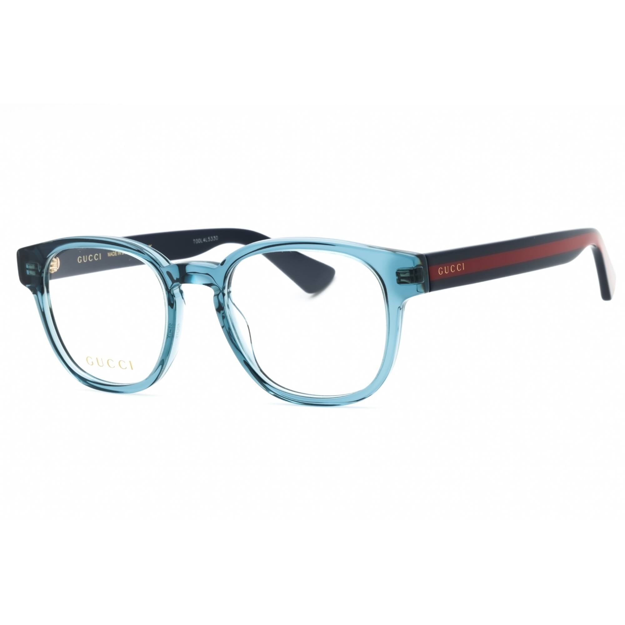 Gucci Men's Eyeglasses - Blue Acetate Square Full Rim Frame Clear