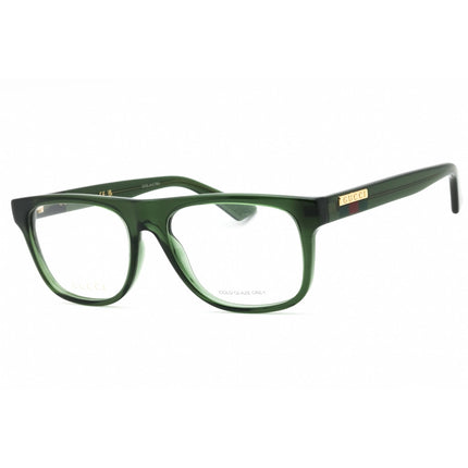 Gucci Men's Eyeglasses - Transparent Green Rectangular Full Rim Frame | GG1117O 005 ,