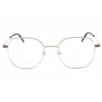 Gucci Men's Eyeglasses - Shiny Silver Metal Geometric Full Rim Frame | GG1125OA 003 ,