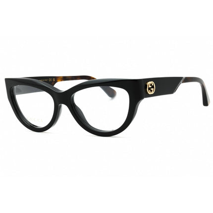 Gucci Women's Eyeglasses - Black/Havana Acetate Cat Eye Full Rim Frame | GG1665O 005 ,