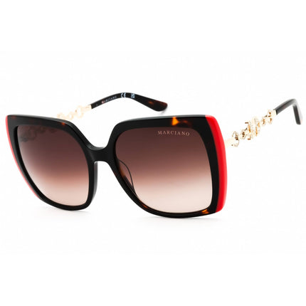 Guess By Marciano Women's Sunglasses - Dark Havana Acetate Oversized | GM00005 52F ,