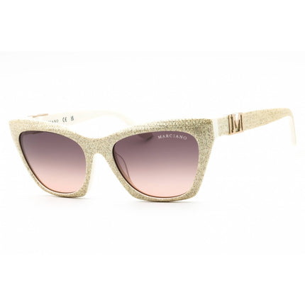 Guess By Marciano Women's Sunglasses - Ivory Acetate Cat Eye Full Rim | GM00008 25F ,