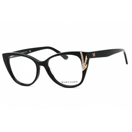 Guess By Marciano Women's Eyeglasses - Shiny Black Acetate Cat Eye Frame | GM0381 001 ,