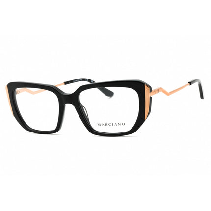 Guess By Marciano Women's Eyeglasses - Shiny Black Rectangular Full Rim | GM0398 001 ,