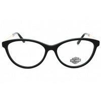 Harley Davidson Women's Eyeglasses - Shiny Black Acetate Cat Eye Frame | HD0570 001 ,