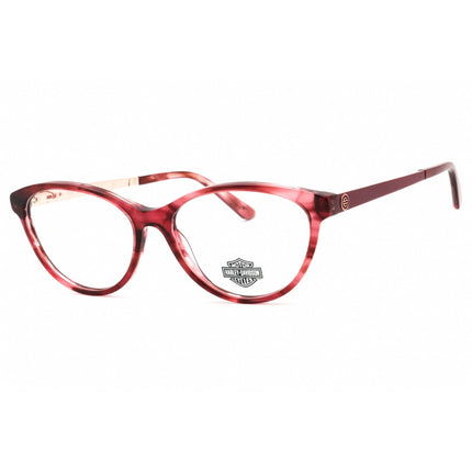 Harley Davidson Women's Eyeglasses - Shiny Bordeaux Cat Eye Shape Frame | HD0570 069 ,