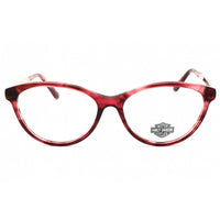 Harley Davidson Women's Eyeglasses - Shiny Bordeaux Cat Eye Shape Frame | HD0570 069 ,