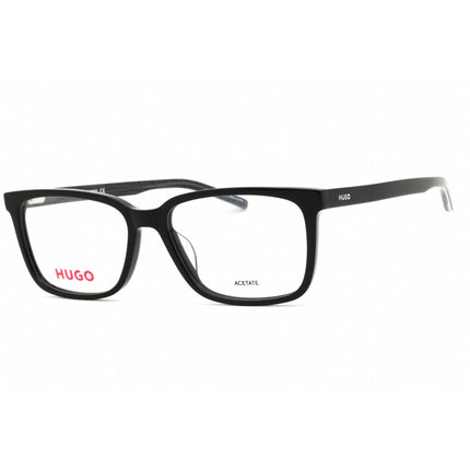 Hugo Men's Eyeglasses - Black Plastic Rectangular Full Rim Frame | HG 1010 0807 00 ,