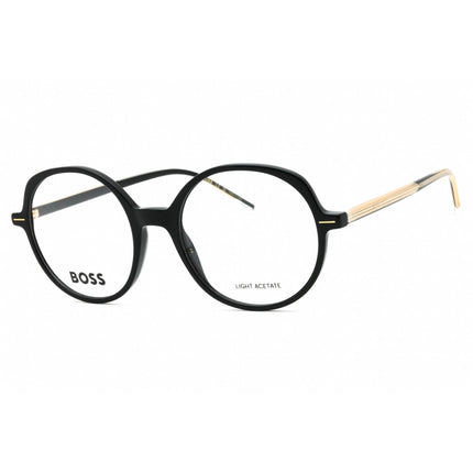 Hugo Boss Women's Eyeglasses - Black Crystal Plastic Round Frame | BOSS 1588 07C5 00 ,
