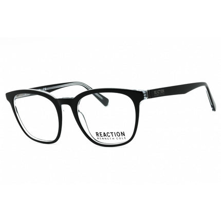 Kenneth Cole Reaction Men's Eyeglasses - Black/Crystal Acetate Square | KC0884 003 ,