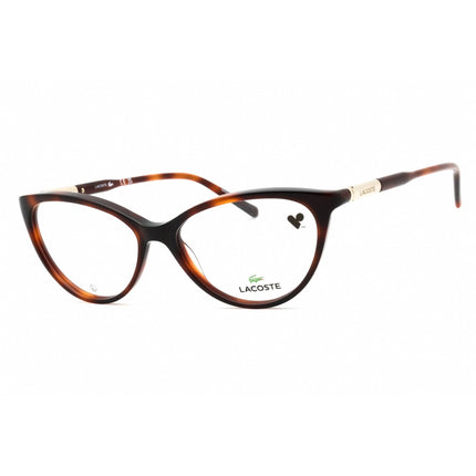 Lacoste Women's Eyeglasses - Havana Acetate Cat Eye Shape Full Rim Frame | L2952 214 ,