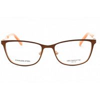 Liz Claiborne Women's Eyeglasses - Brown Peach Metal Rectangular Frame | L 436 0FE4 00 ,