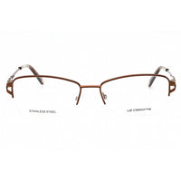 Liz Claiborne Women's Eyeglasses - Brown Metal Rectangular Half Rim | L 627 0FV8 00 ,
