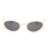 Moschino Women's Sunglasses - Ivory Plastic Oval Full Rim Frame | MOS154/S 0SZJ IR ,