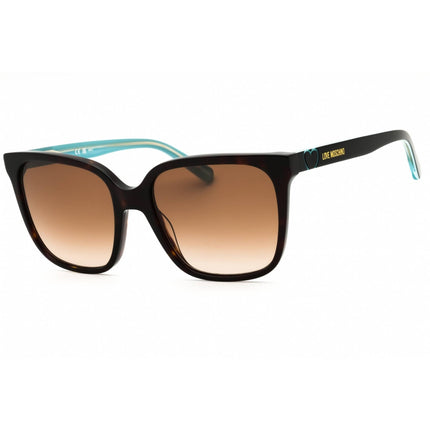 Moschino Love Women's Sunglasses - Havana Plastic Square Full Rim | MOL044/S 0086 HA ,