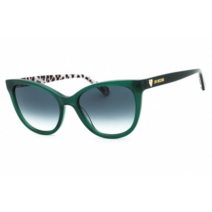 Moschino Love Women's Sunglasses - Pattern Green Cat Eye Full Rim | MOL072/S 08HC 9K ,