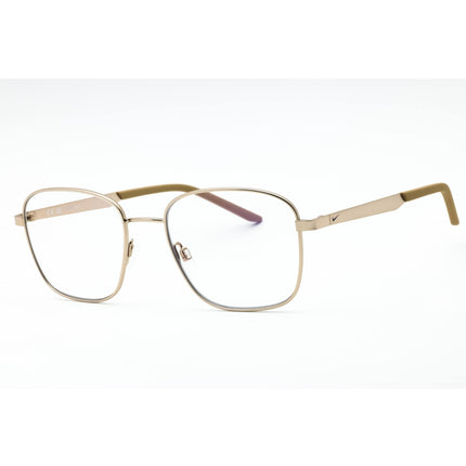 Nike Unisex Eyeglasses - Satin Gold Square Frame | NIKE TRAVELER FLOW BL IB3677X 722 ,