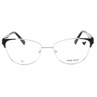 Nine West Women's Eyeglasses - Black/Silver Metal Cat Eye Full Rim Frame | NW8016 001 ,