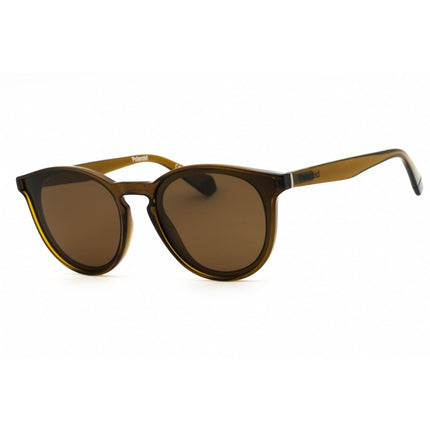 Polaroid Core Unisex Sunglasses - Brown Plastic Round Full Rim | PLD 6143/S 009Q SP ,