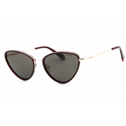 Polaroid Core Women's Sunglasses - Burgundy Metal Cat Eye Frame | PLD 6148/S/X 0LHF M9 ,