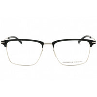 Porsche Men's Eyeglasses - Grey Metal Square Shape Full Rim Frame Clear Lens | P8380 C ,