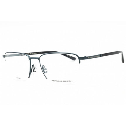 Porsche Men's Eyeglasses - Blue/Grey Metal Rectangular Shape Half Rim Frame | P8730 D ,