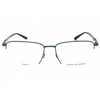Porsche Men's Eyeglasses - Blue/Grey Metal Rectangular Shape Half Rim Frame | P8730 D ,