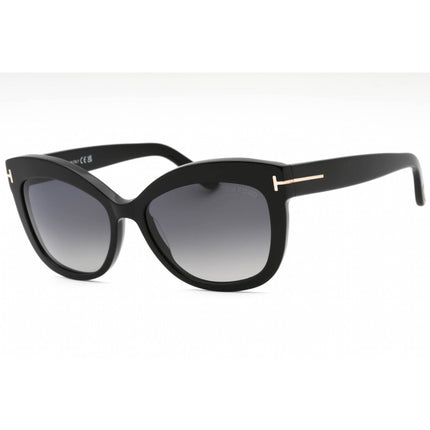 Tom Ford Women's Sunglasses - Shiny Black Acetate Cat Eye Full Rim Frame | FT0524 01D ,