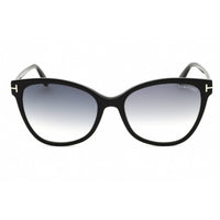 Tom Ford Women's Sunglasses - Shiny Black Acetate Cat Eye Full Rim | FT0844 ANI 01B ,